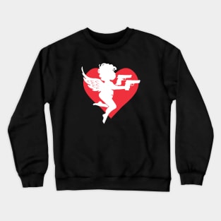 Valentine Cupid Pistols Valentine's Day Gift Crewneck Sweatshirt